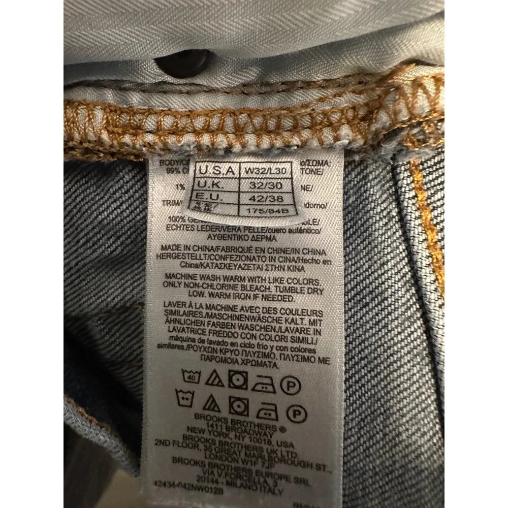 Brooks Brothers Mens Slim Fit Medium Wash Denim Jeans Blue 32 x‎ 30 Stretch